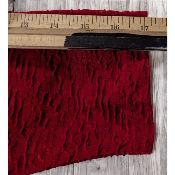 New $69 Multiples Missy Americana PLus Size XL 2 Pc Brick Rusty Red Layered Tops - Picture 11 of 12